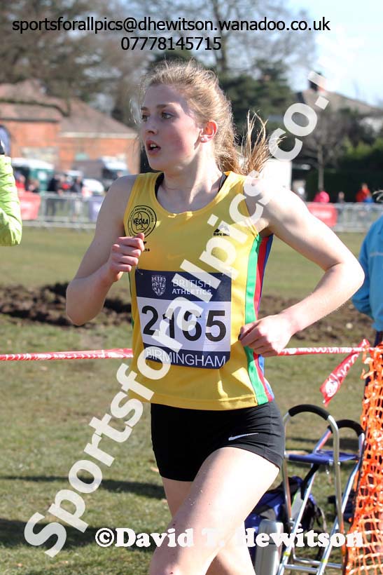 Womens under-17s Inter Counties Cross Country,  Cofton Park, Birmingham. Photo: David T. Hewitson/Sports for All Pics